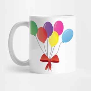 balloon bouquet - balloons set with red ribbon - cute and colorfull Mug